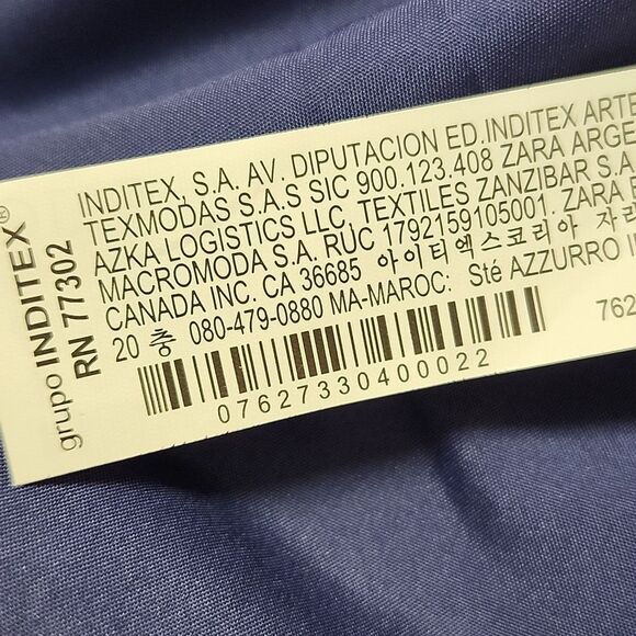 ZARA Men's Navy Blue Collared Button Down Light Weight Windbreaker Smart Casual - Picture 9 of 11